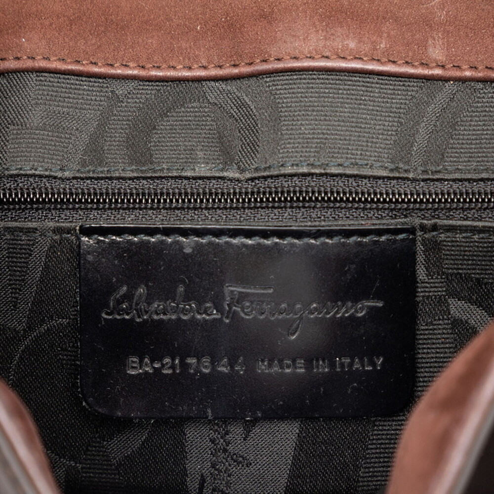Salvatore Ferragamo Vara Shoulder Bag, Dark Brown Leather, Women's - Picture 5 of 5